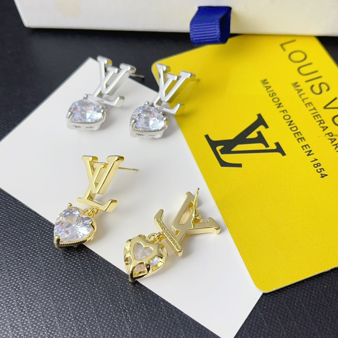 Diamond Heart Earrings
