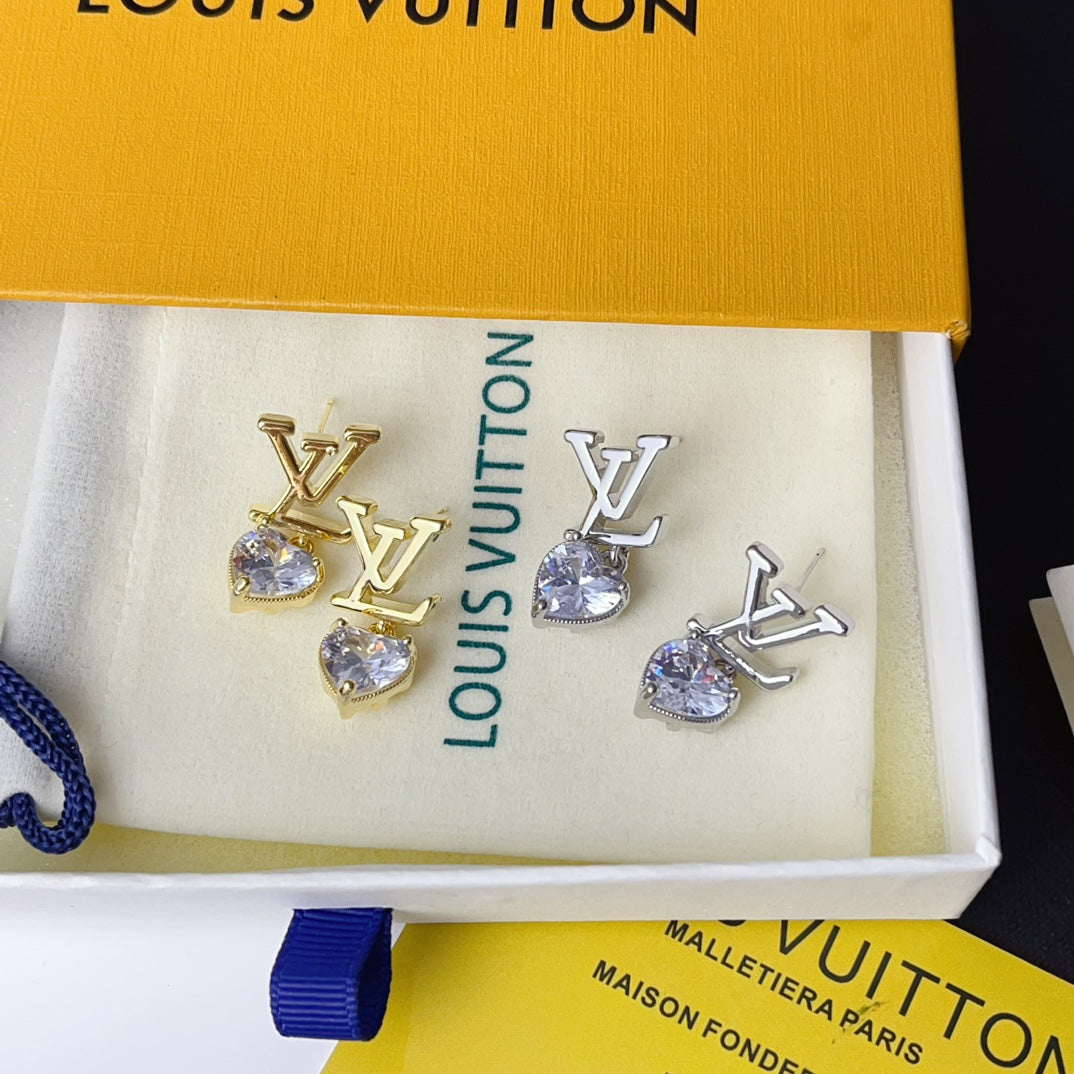 Diamond Heart Earrings