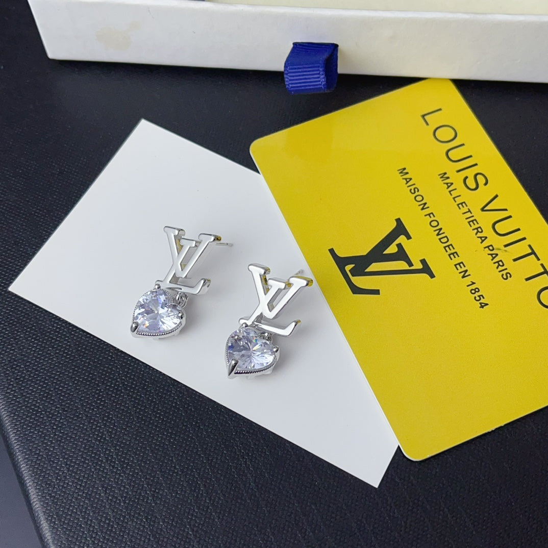 Diamond Heart Earrings