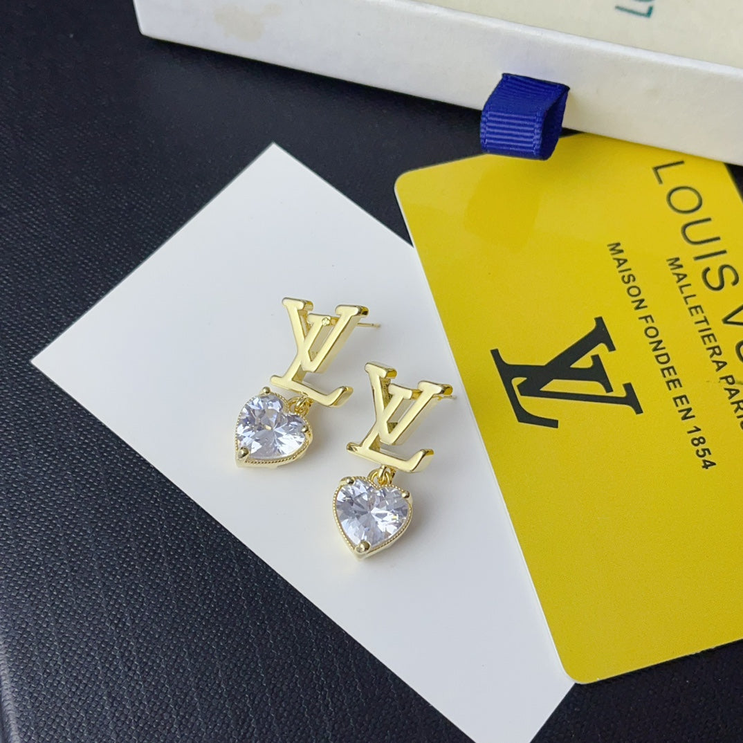 Diamond Heart Earrings