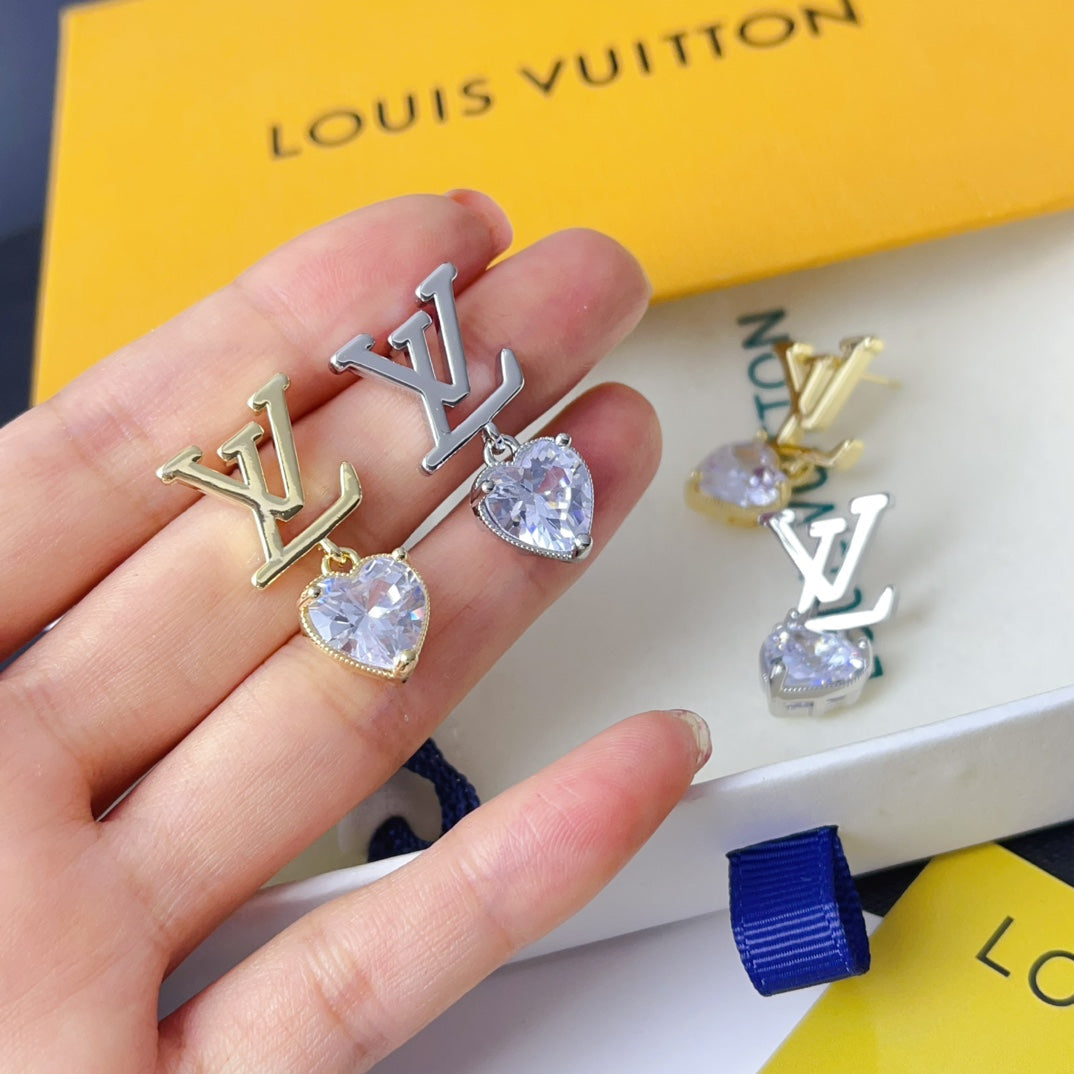 Diamond Heart Earrings
