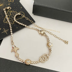 Diamond charm necklace