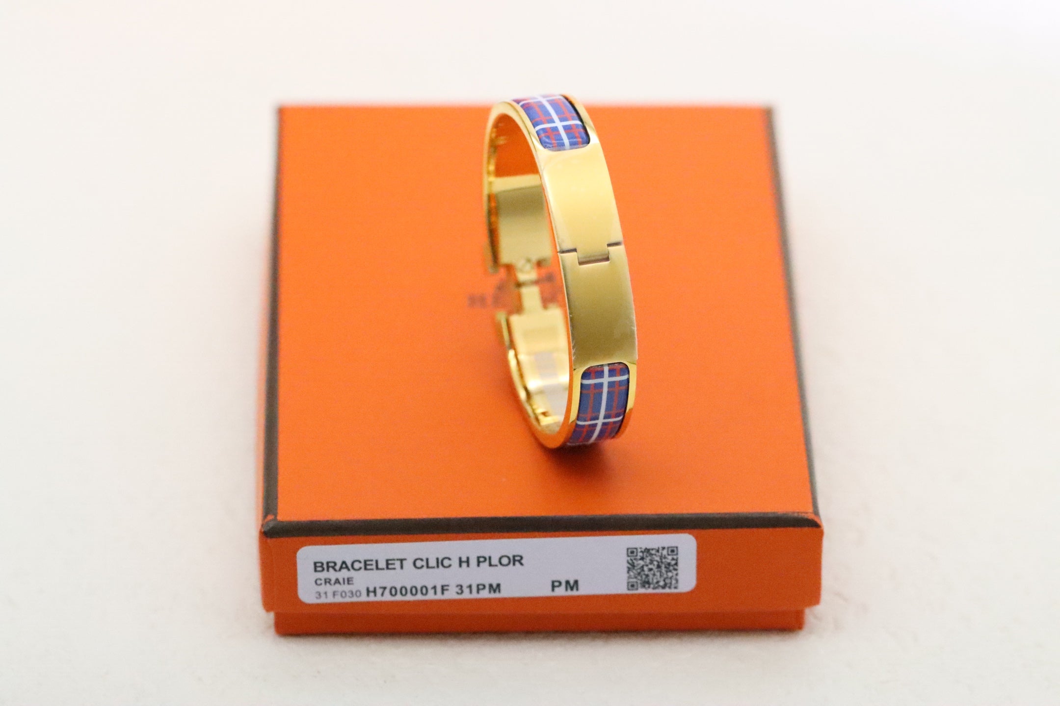 Checkered Enamel Bracelet