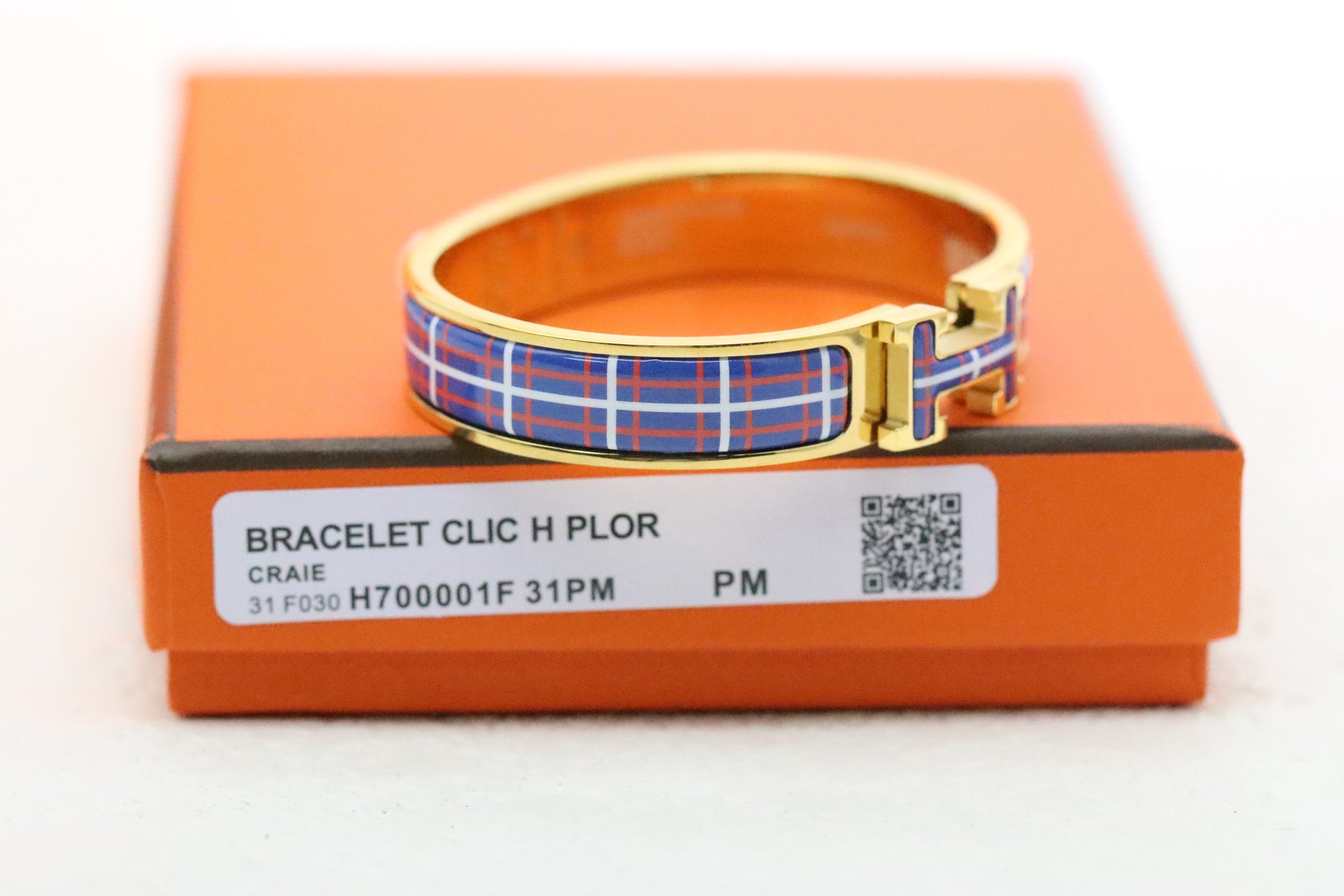 Checkered Enamel Bracelet