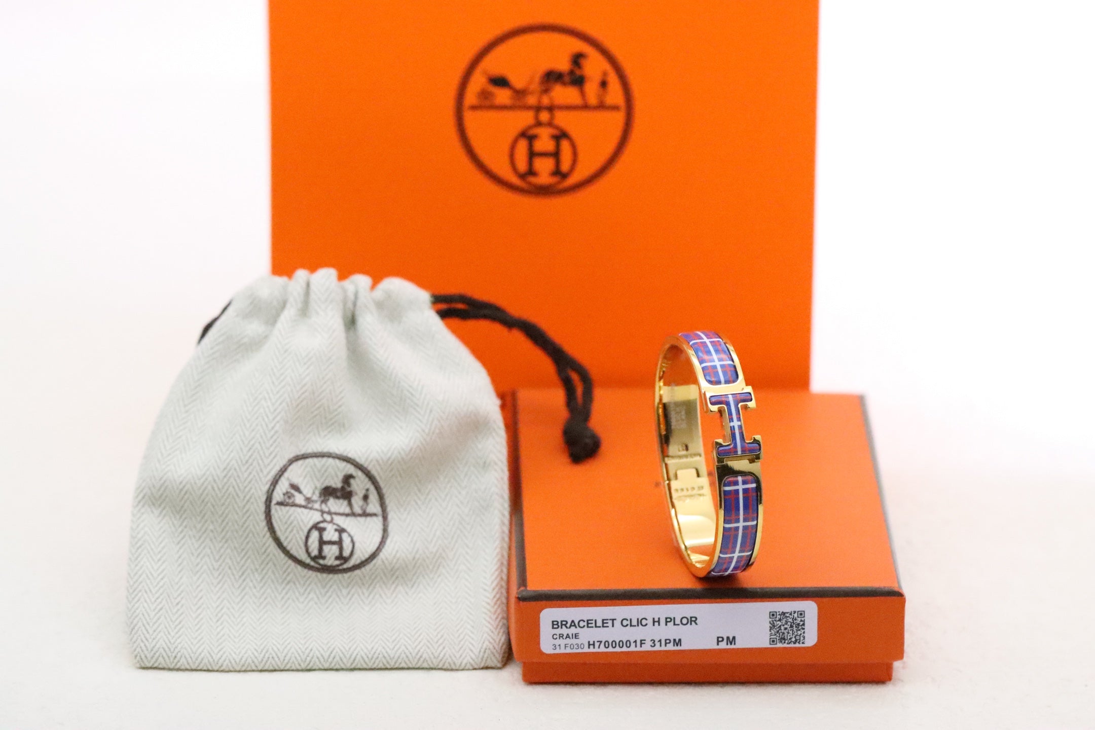 Checkered Enamel Bracelet