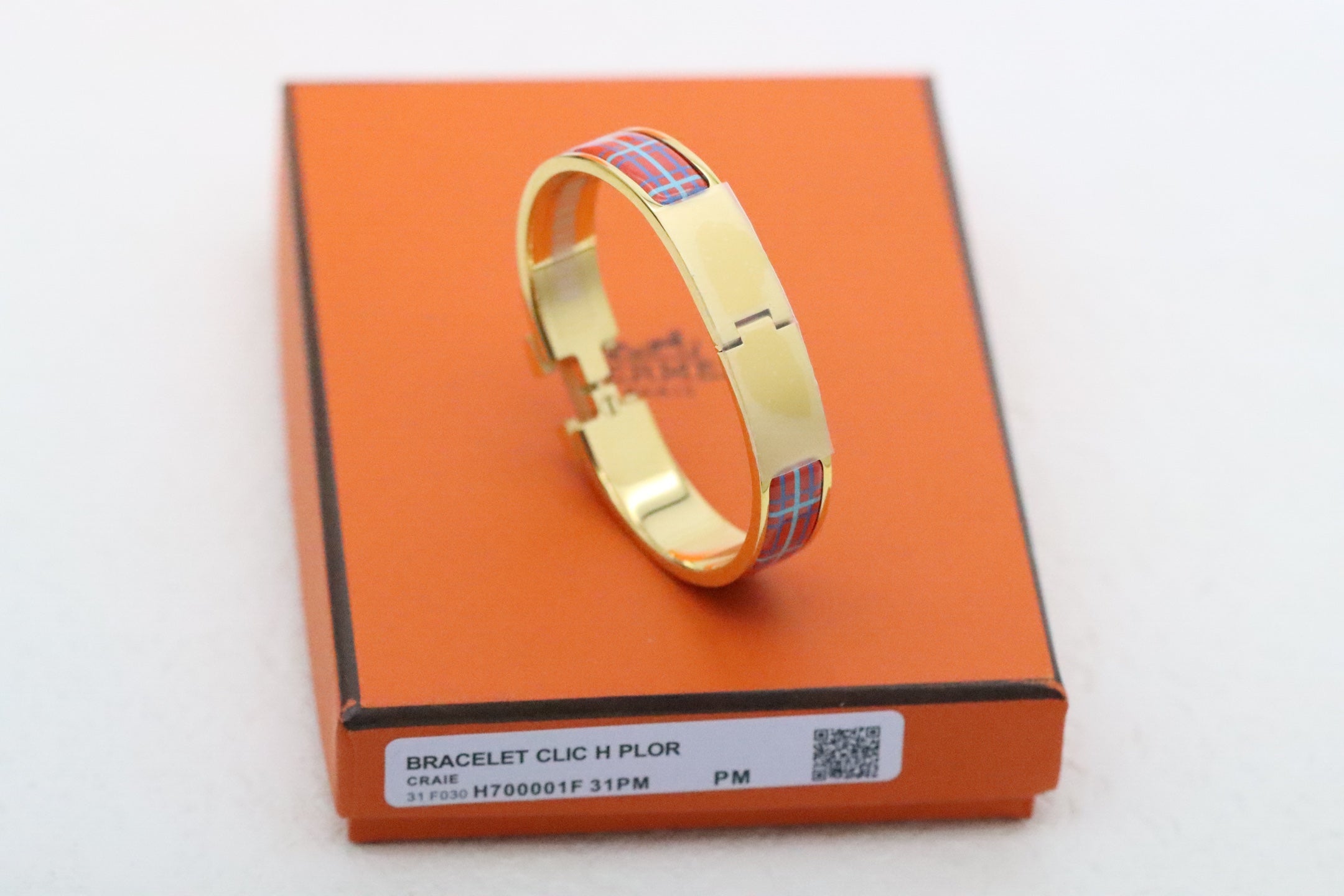Checkered Enamel Bracelet