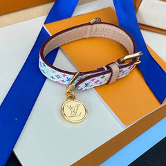 Colorful floral leather bracelet