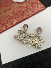 Colorful Star Diamond Pearl Earrings