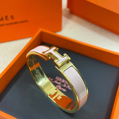 Candy pink enamel bracelet