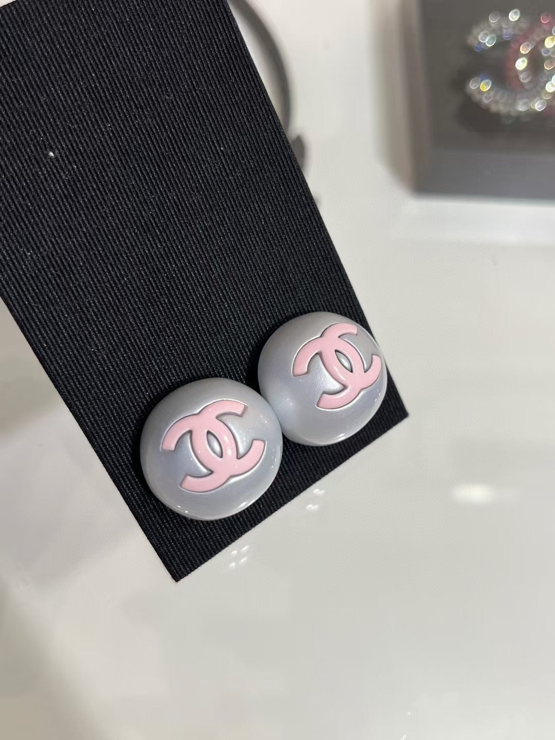 Stylish Enamel Pearl Earrings
