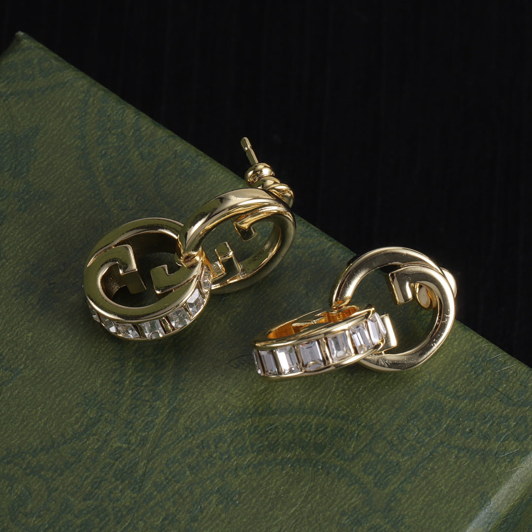 Versatile Crystal-trimmed Earrings