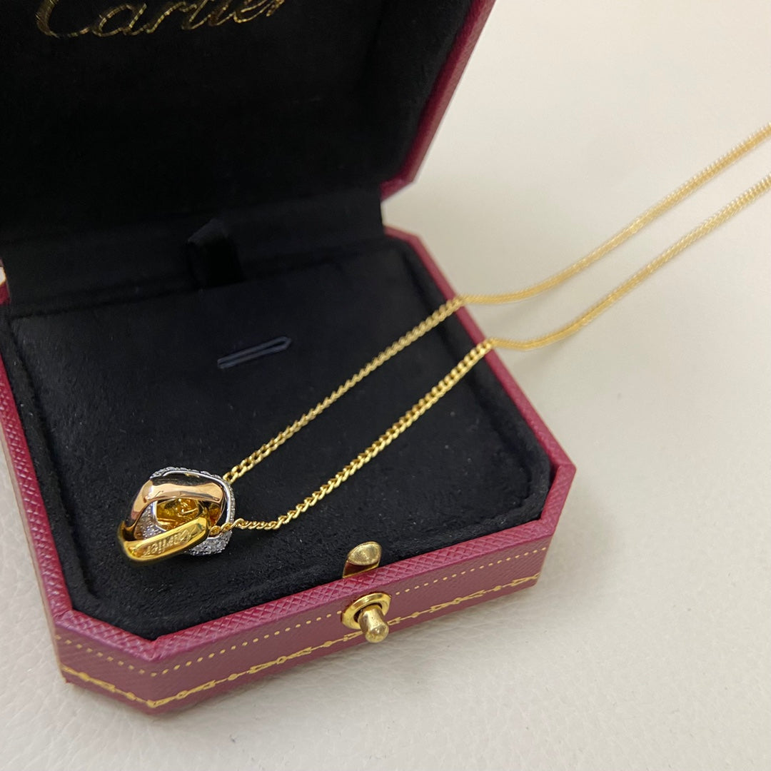 3 color diamond necklace