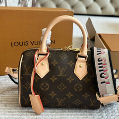 Leather Embroidery Shoulder Strap Pillow Bag