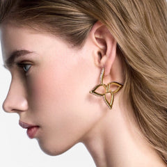 Diamond Flower Earrings