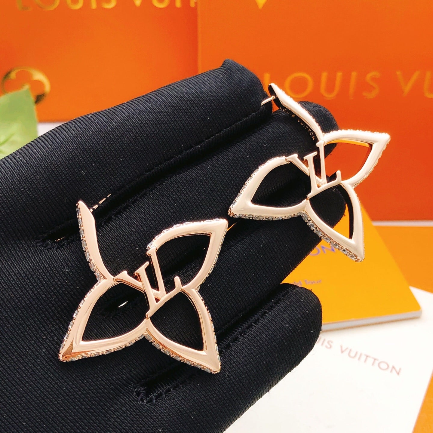 Diamond Flower Earrings