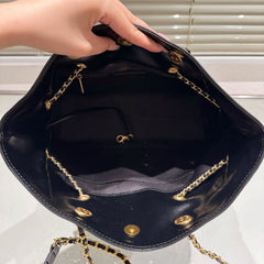 Diamond Pattern Drawstring Tote Shoulder Bag