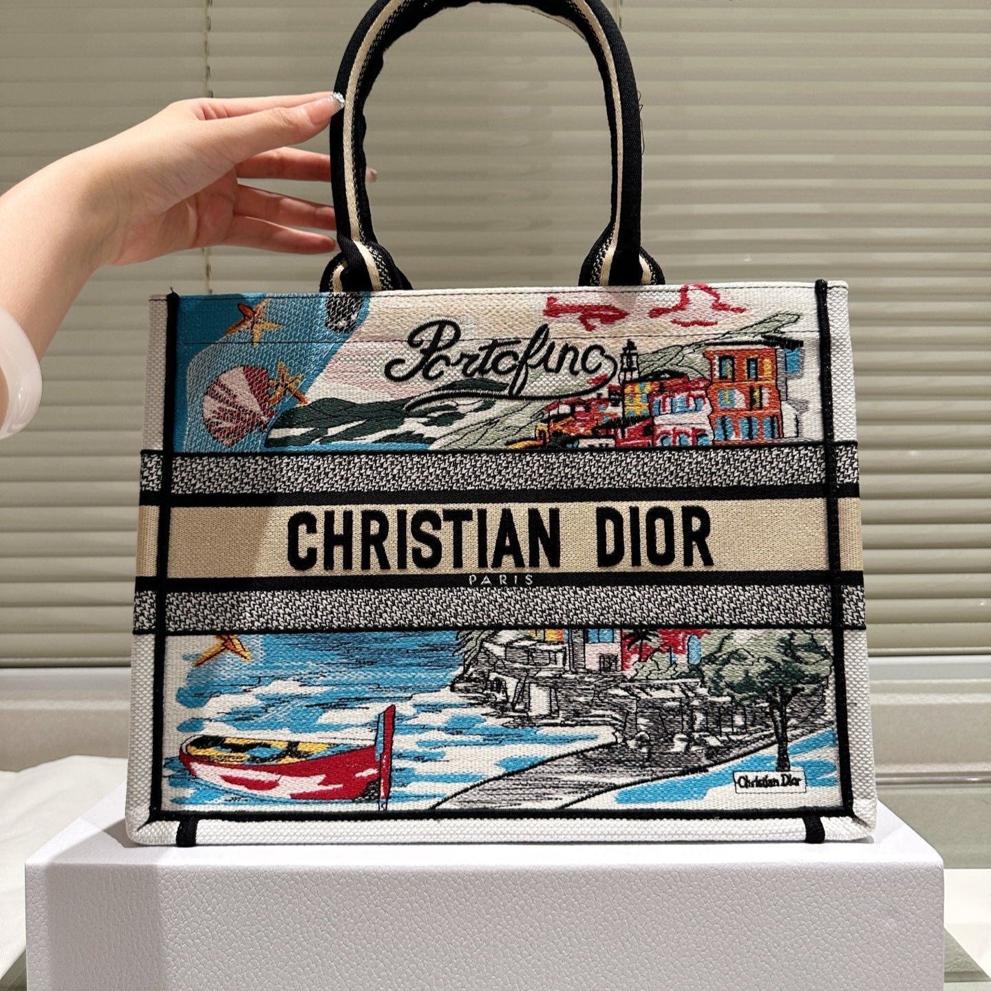 New Holiday Embroidered Book Tote