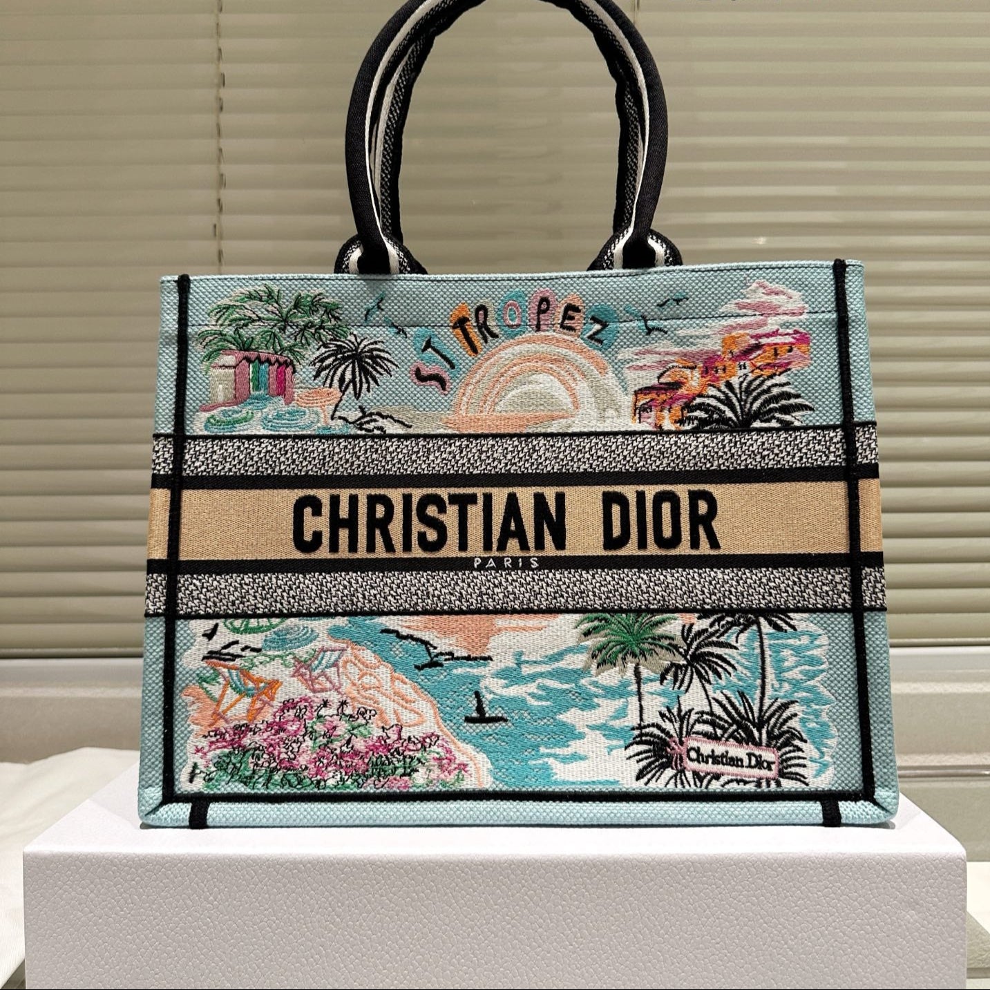 New Holiday Embroidered Book Tote