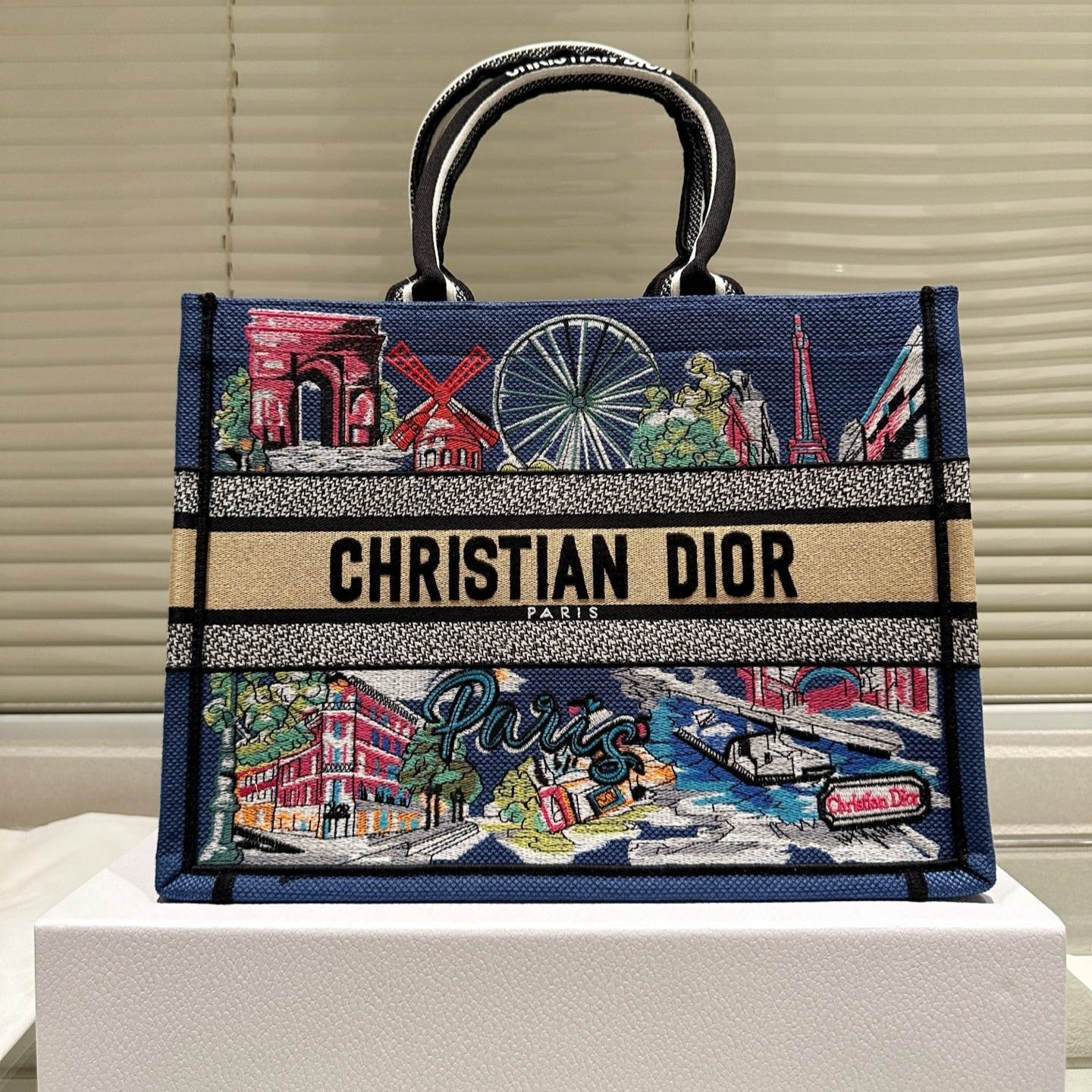 New Holiday Embroidered Book Tote