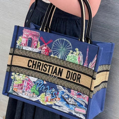 New Holiday Embroidered Book Tote