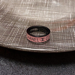 Personalized Pink Enamel Ring