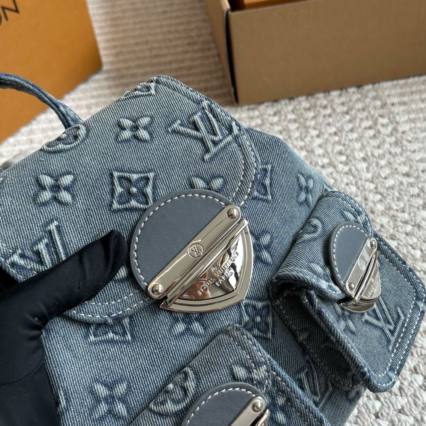 Vintage Denim Backpack