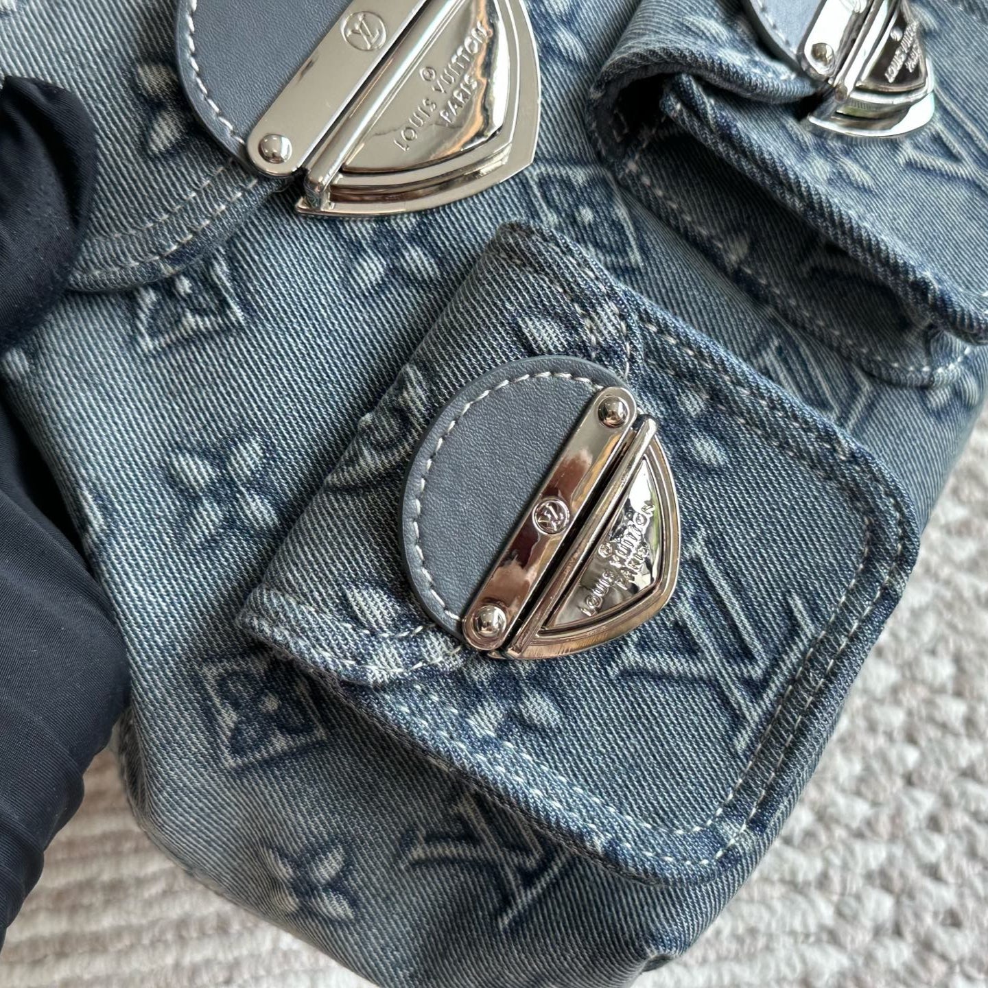 Vintage Denim Backpack