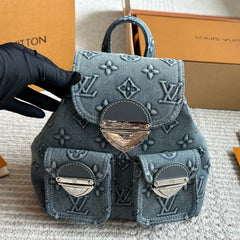 Vintage Denim Backpack