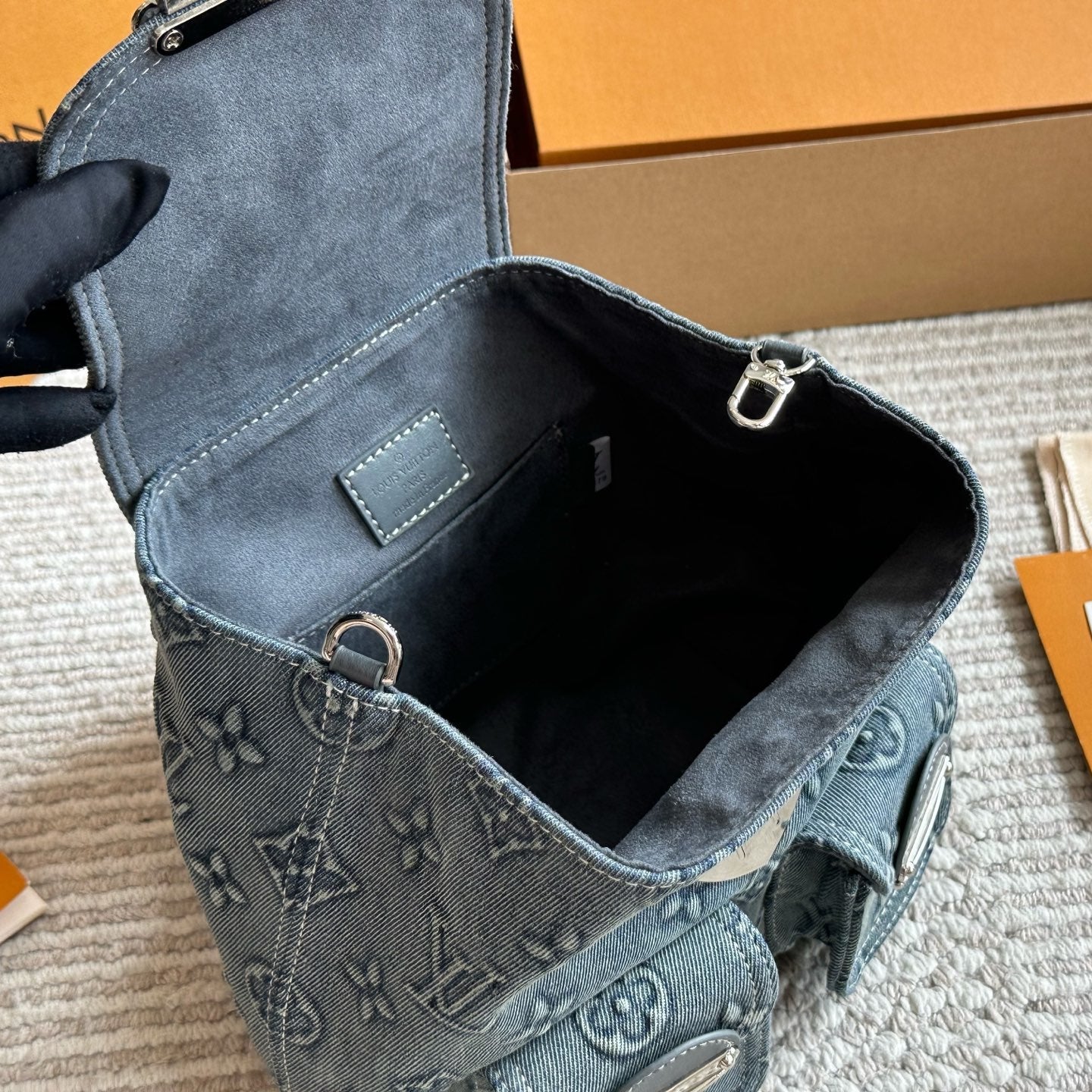 Vintage Denim Backpack