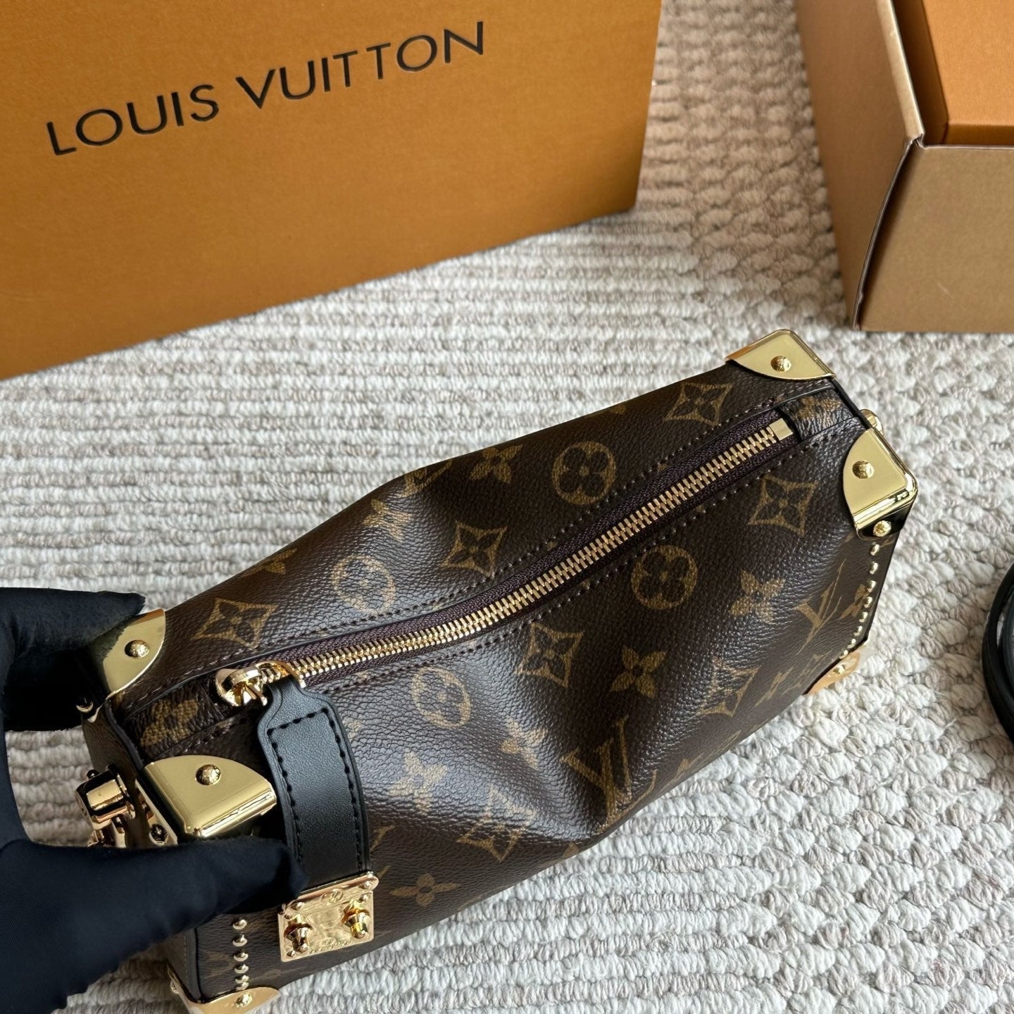 Leather Horizontal Box Bag