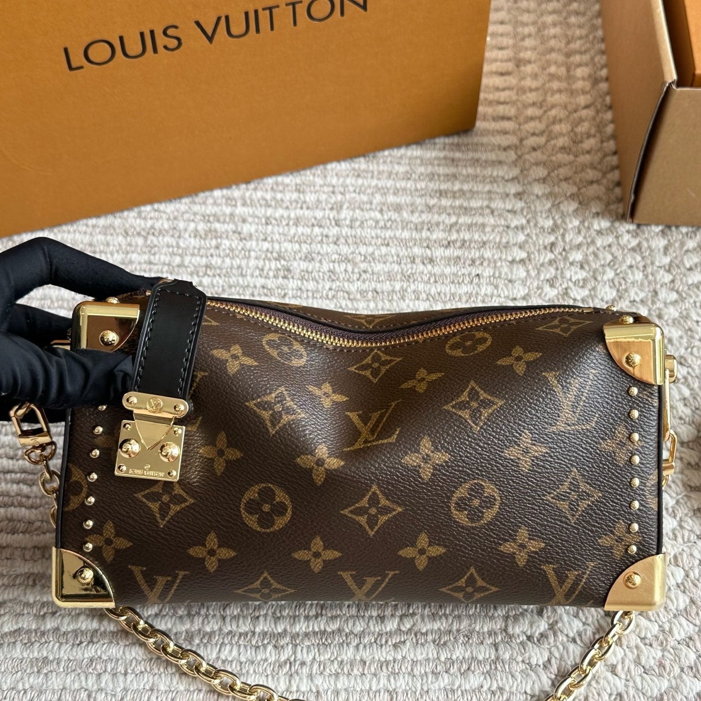 Leather Horizontal Box Bag