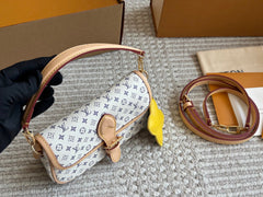 Leather embossed flap handbag
