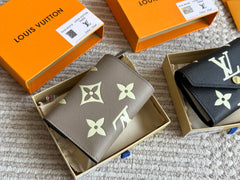 2 Colors Leather Floral Wallet