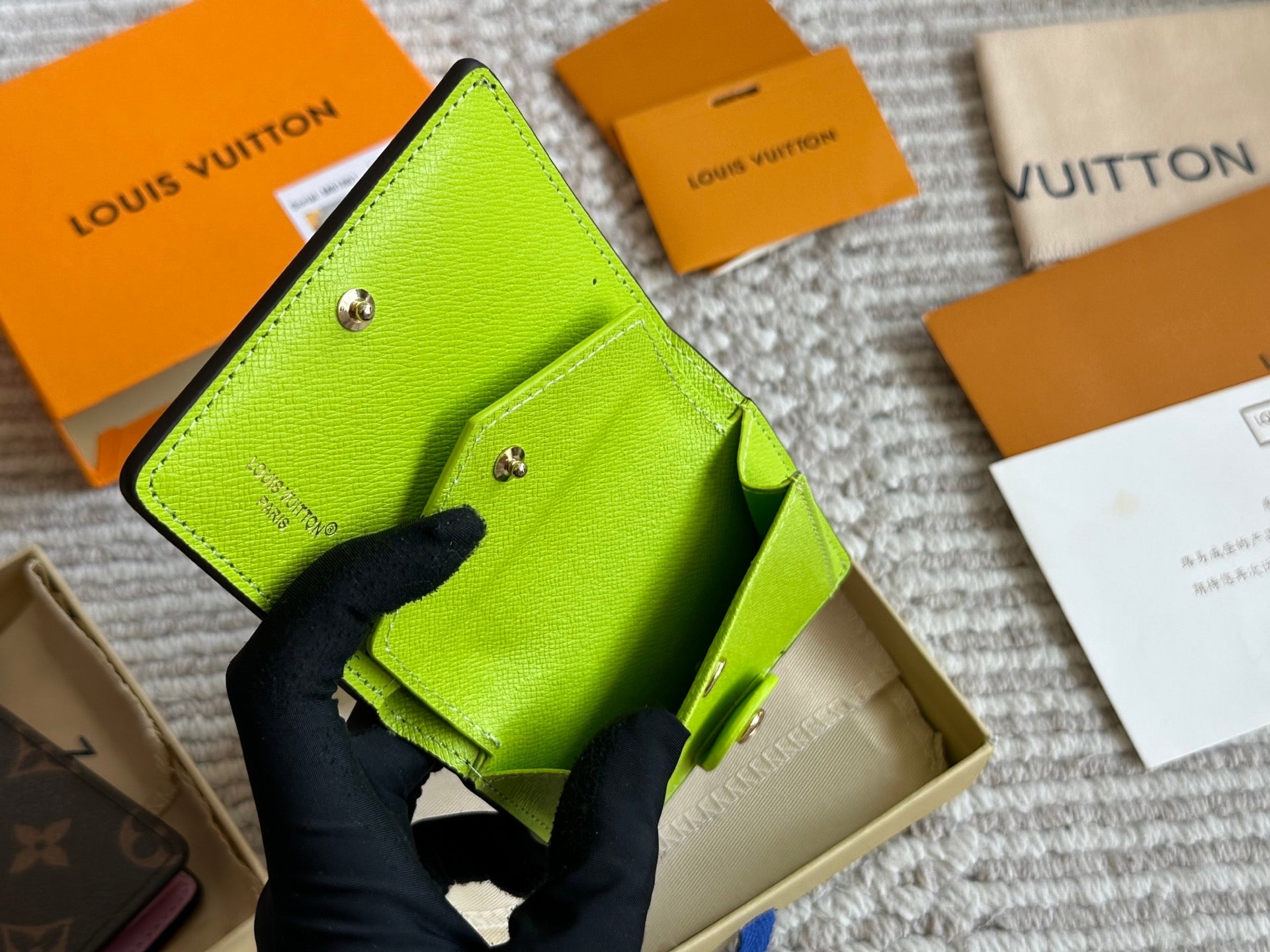 Leather floral wallet