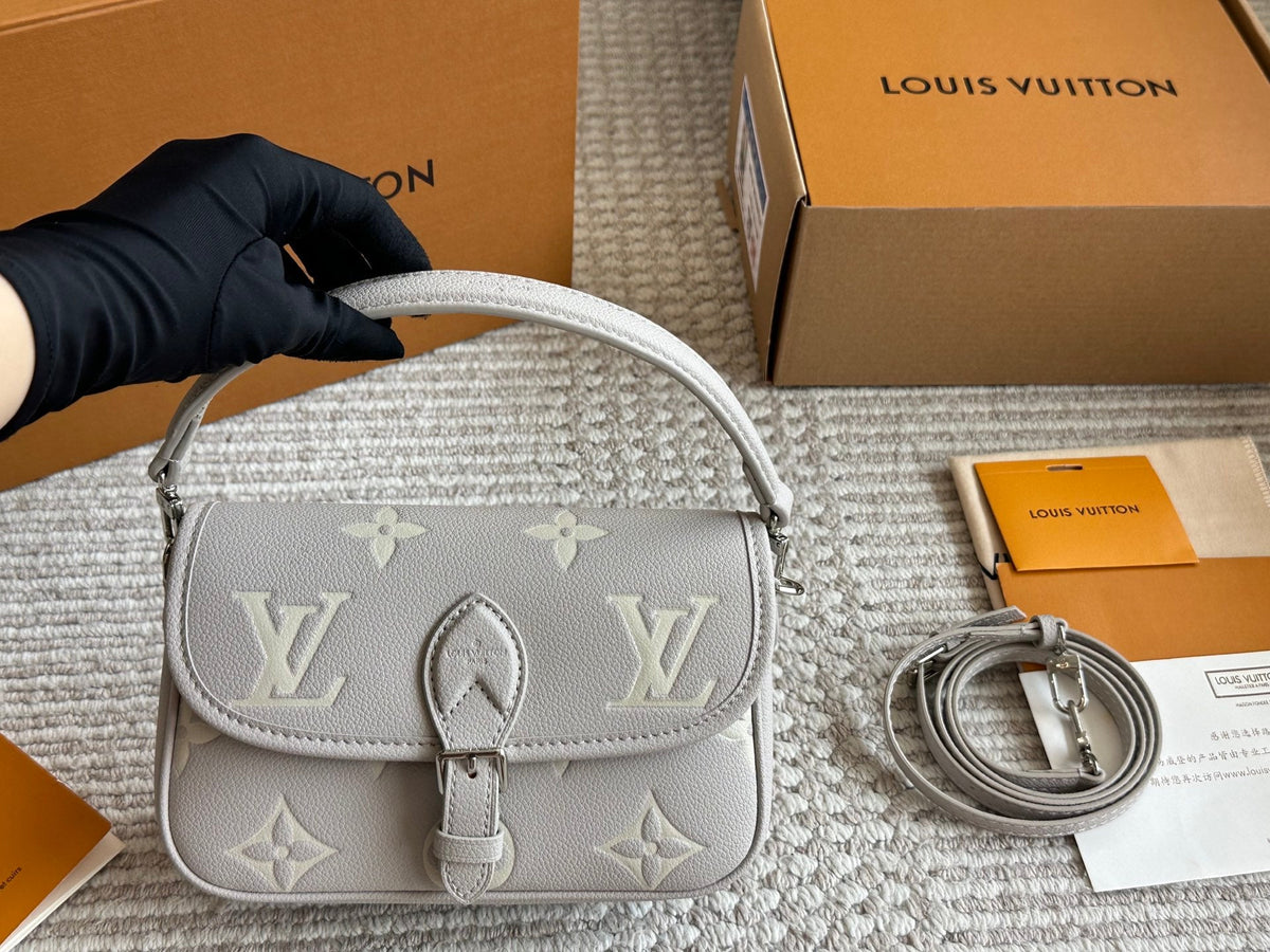 Mini leather baguette bag