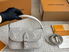 Mini leather baguette bag