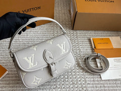 Mini leather baguette bag