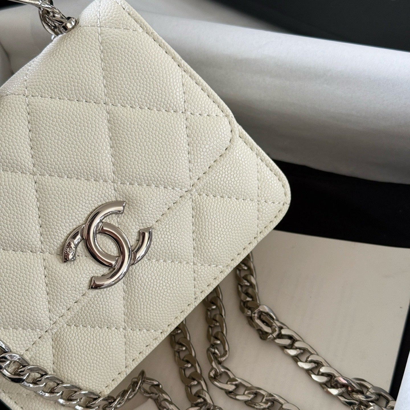 Enamel Handle Crossbody Mini Bag