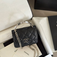 Enamel Handle Crossbody Mini Bag