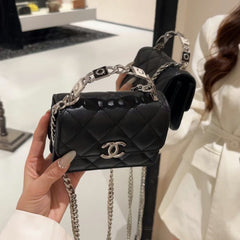 Enamel Handle Crossbody Mini Bag