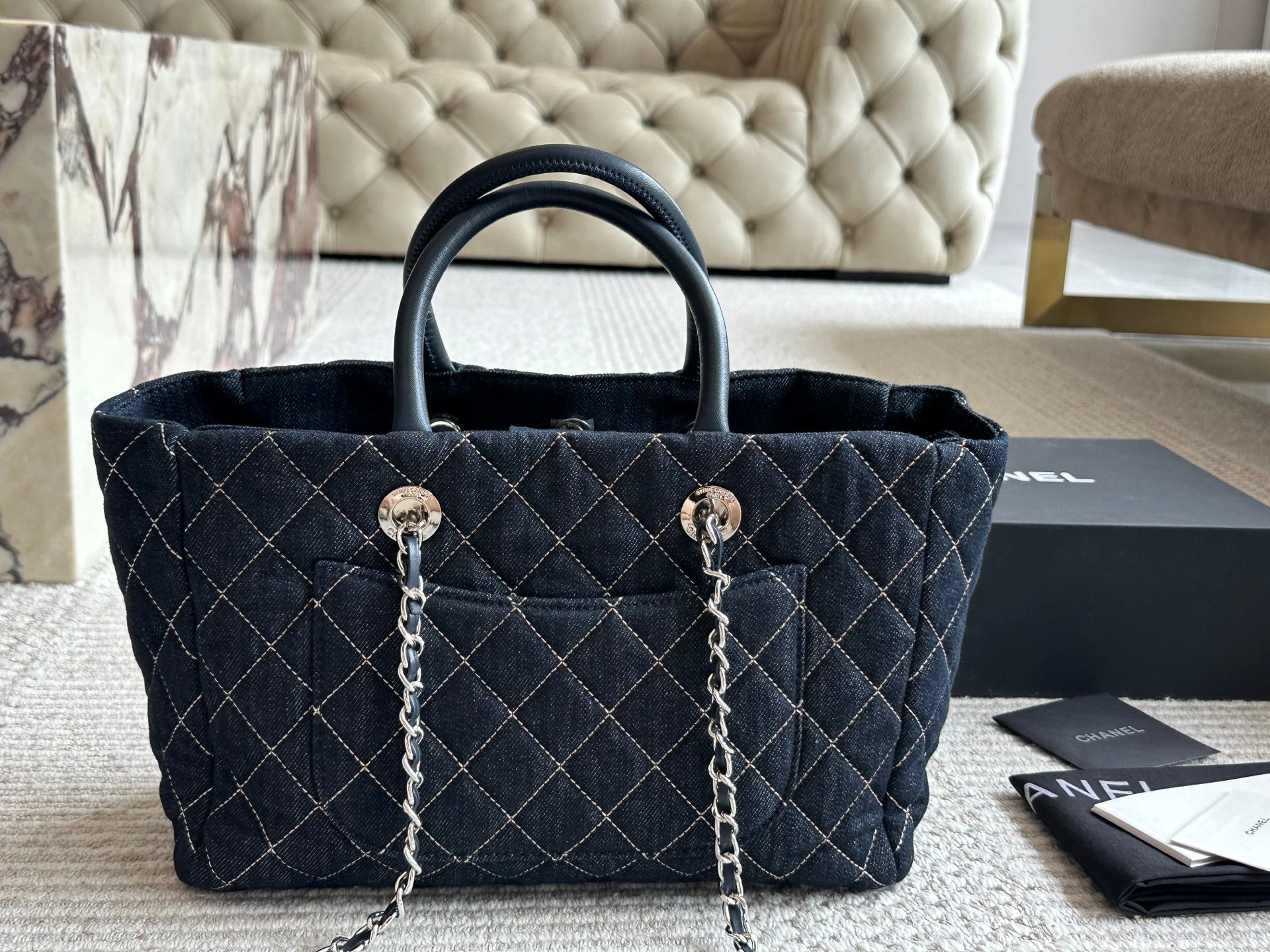 Vacation fashion denim beach bag