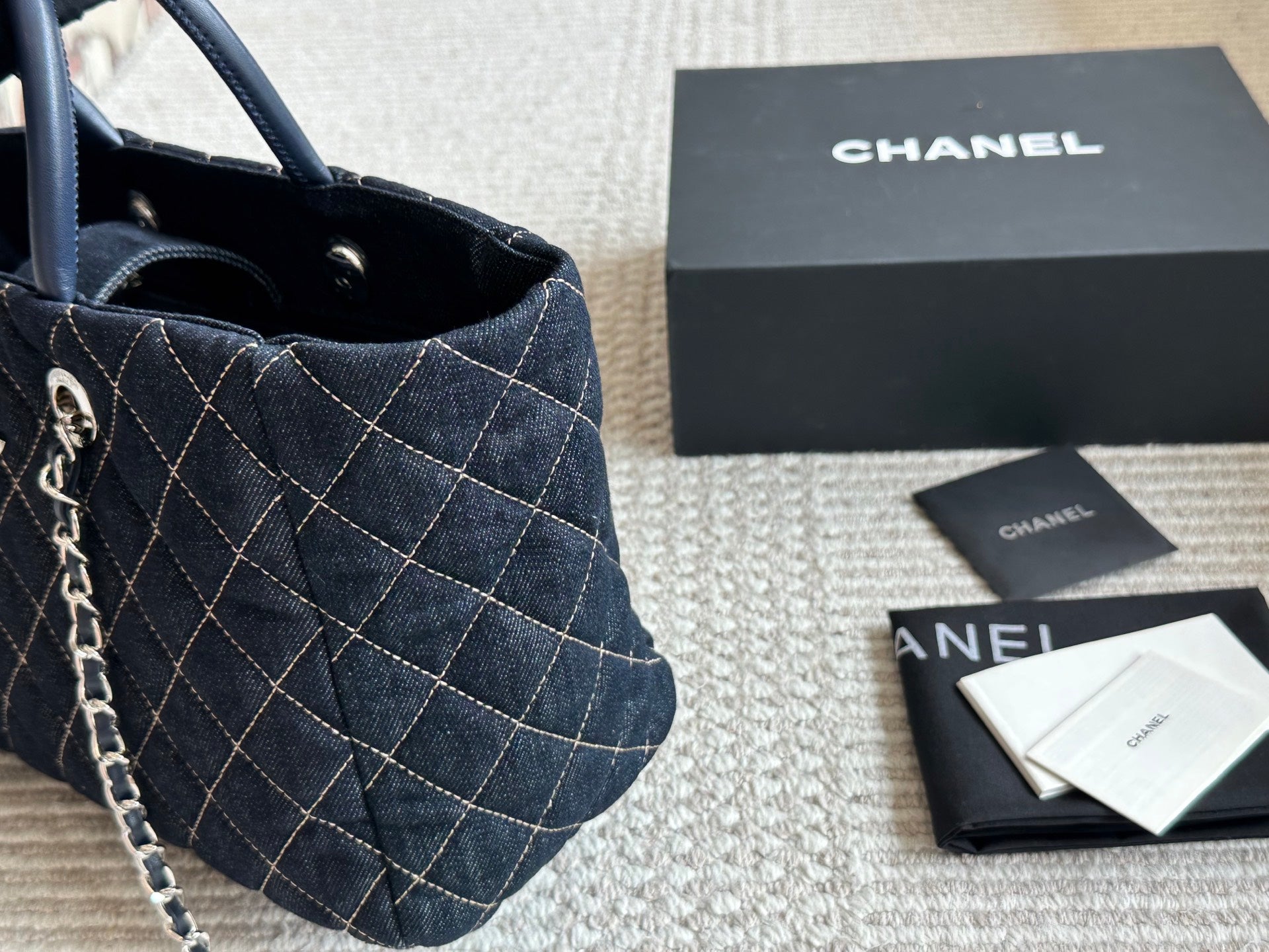 Vacation fashion denim beach bag