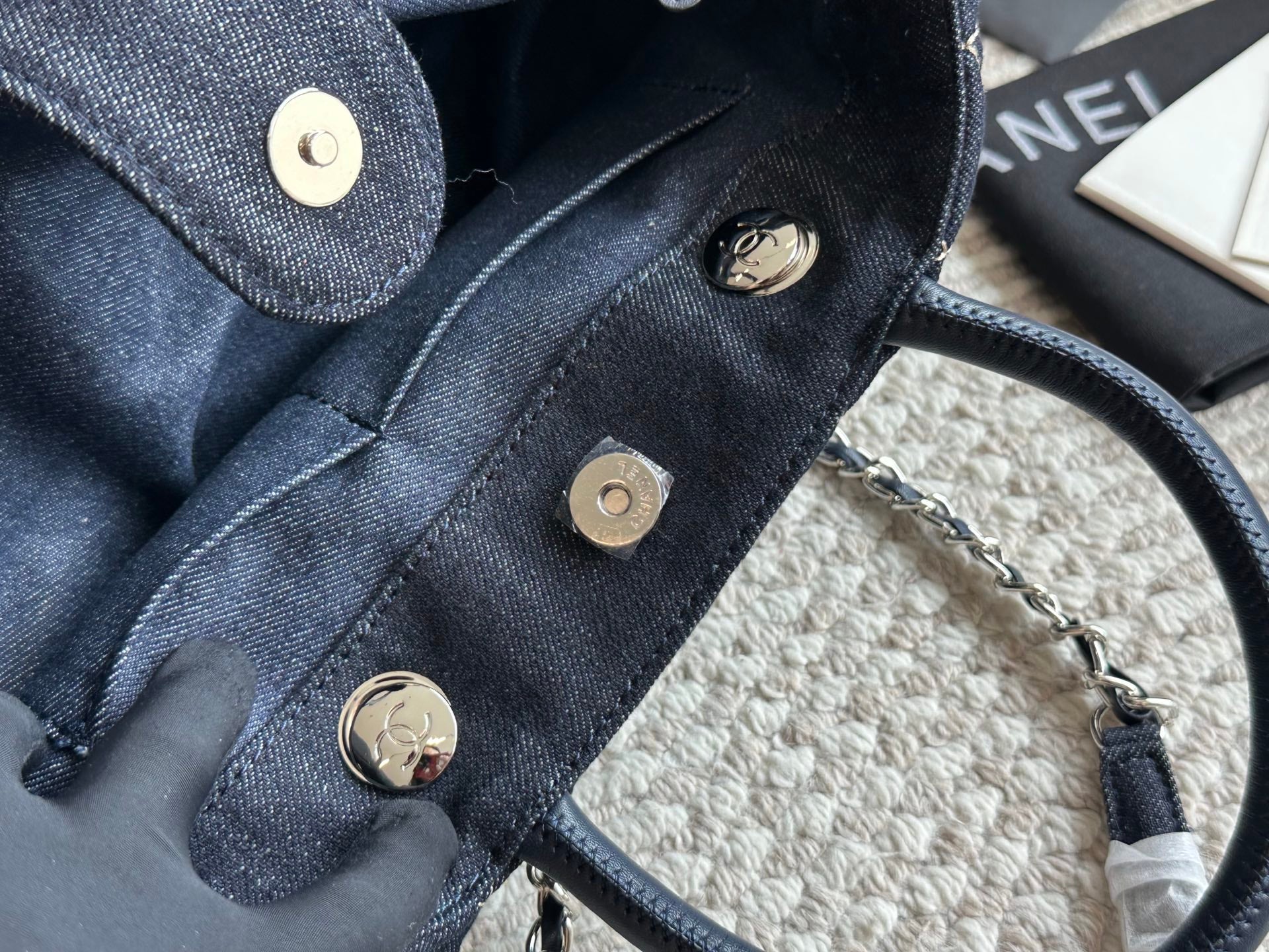 Vacation fashion denim beach bag