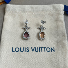 Monogram Floral Gemstone Earrings