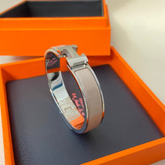 Gray-pink Enamel Bracelet