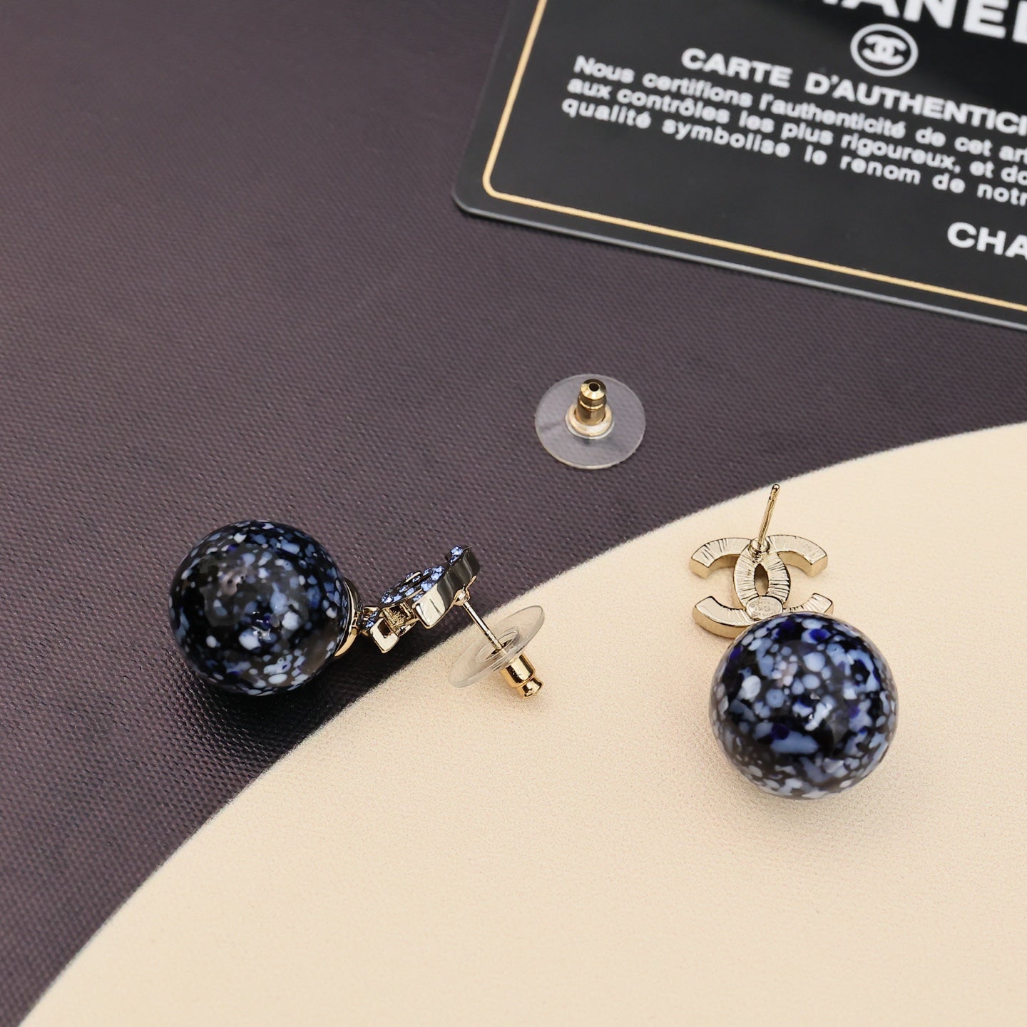 Blue And White Porcelain Glass Earrings