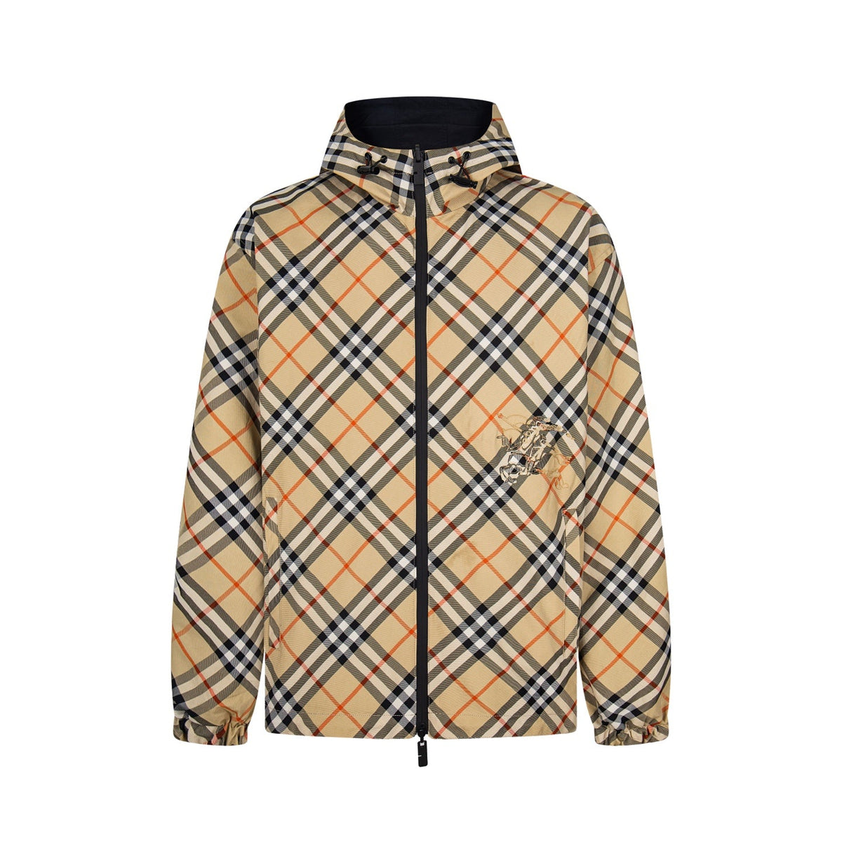 Nylon embroidered double-faced jacket