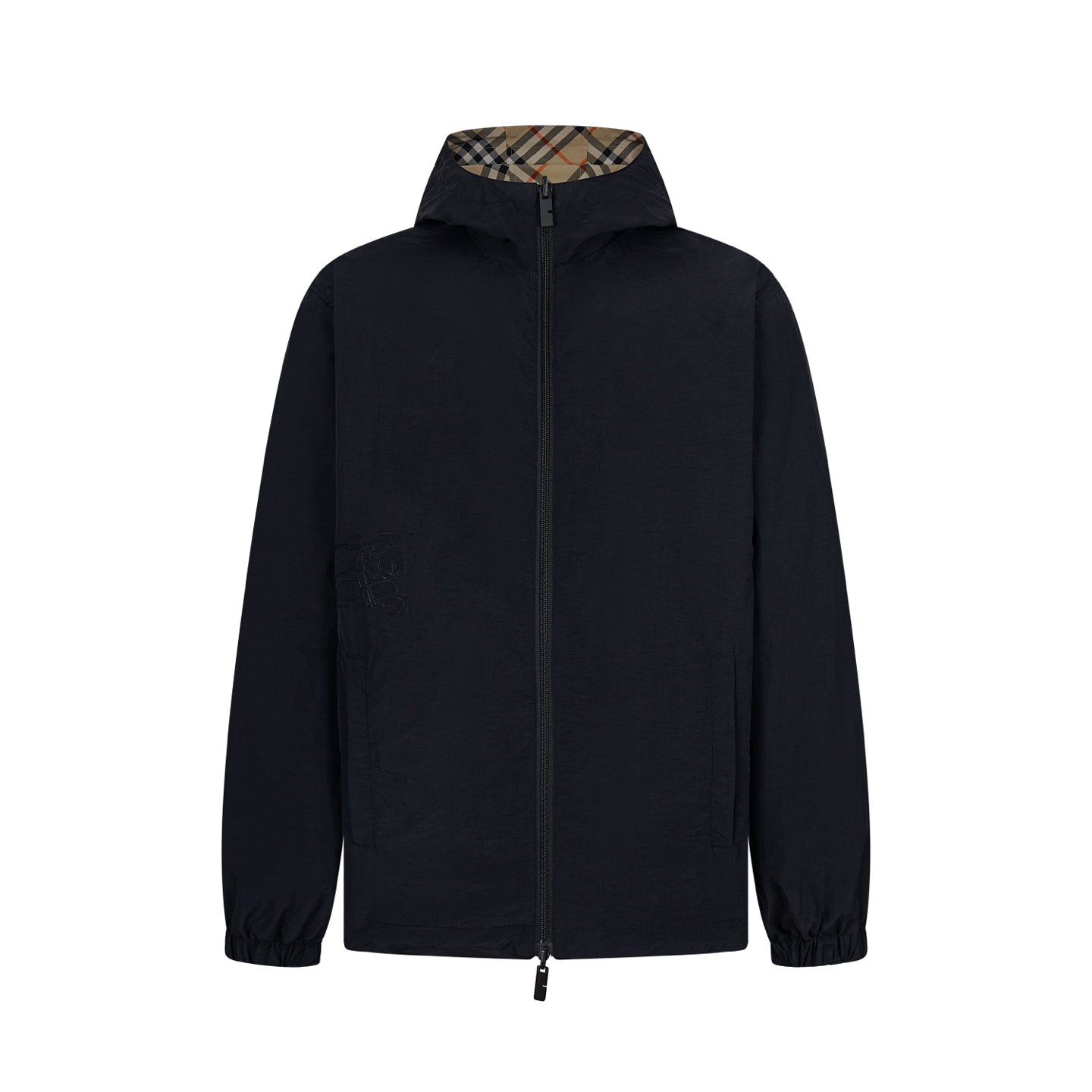 Nylon embroidered double-faced jacket
