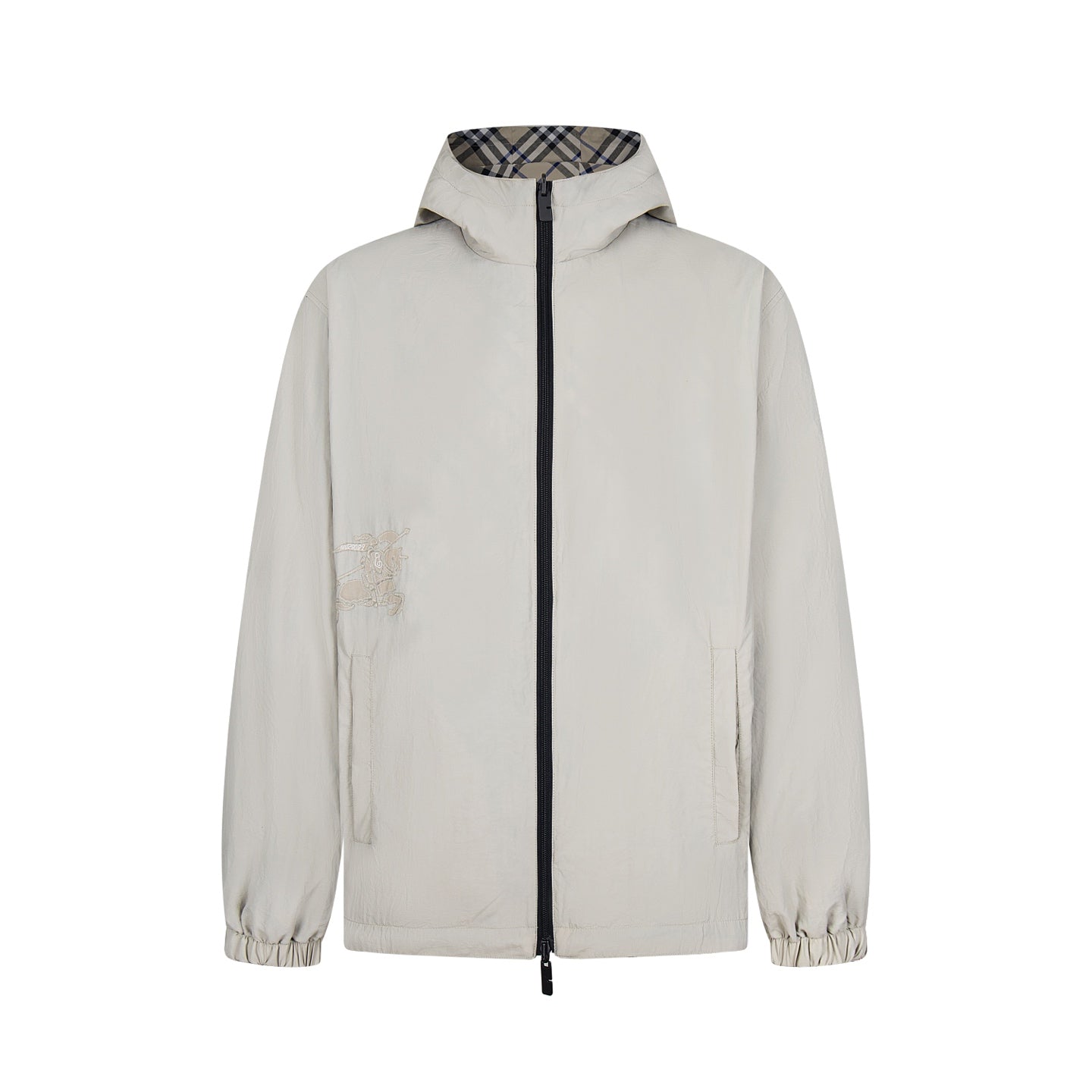 Nylon embroidered double-faced jacket