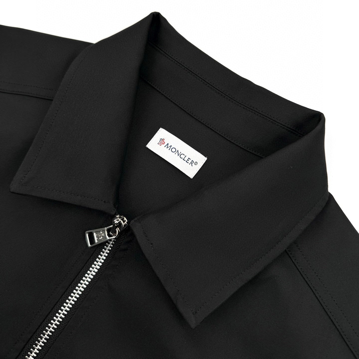 Badge zip-up cotton jacket